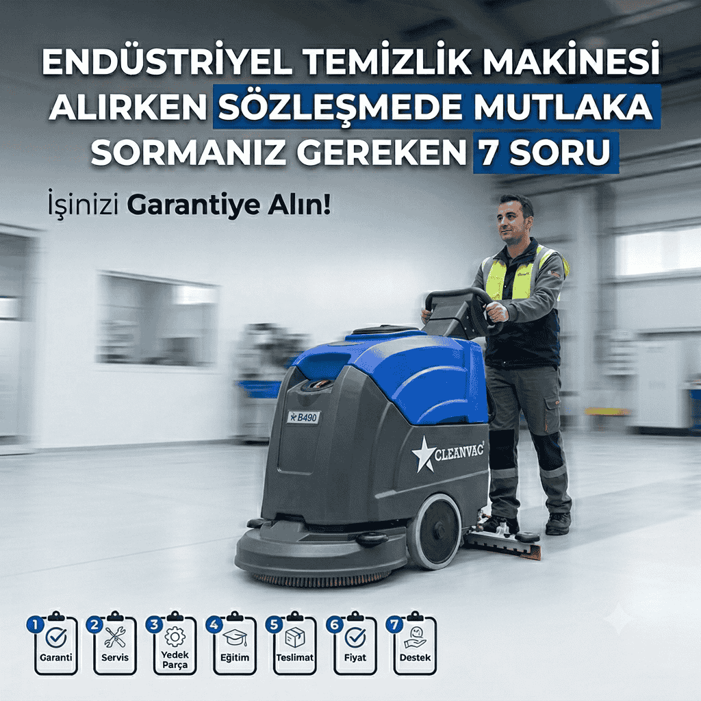 Endüstriyel Temizlik Makinesi Alırken Sözleşmede Mutlaka Sormanız Gereken 7 Soru