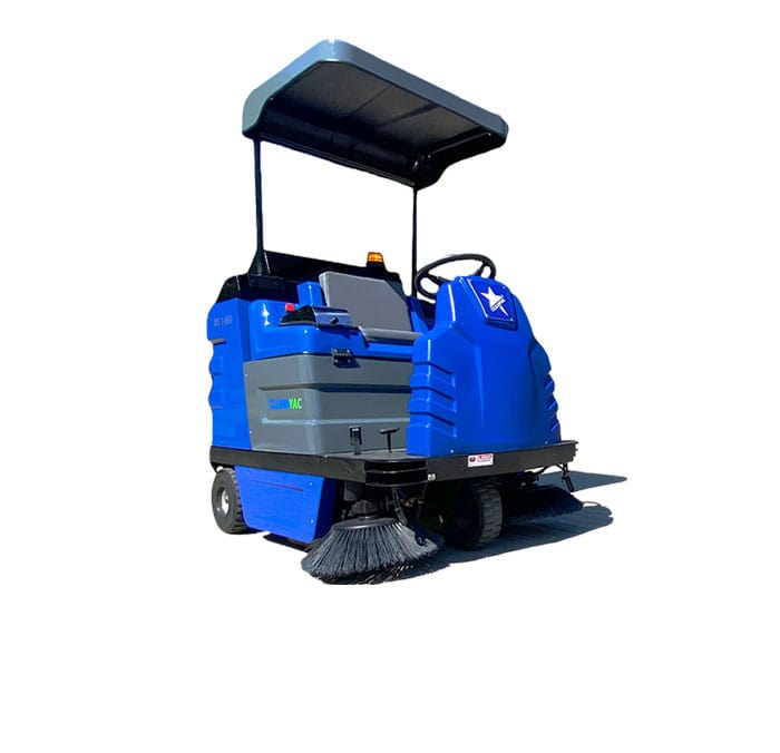 CLEANVAC BS1450 BATTERY POWERED LARGE AREA SWEEPER WITH DUSTBIN