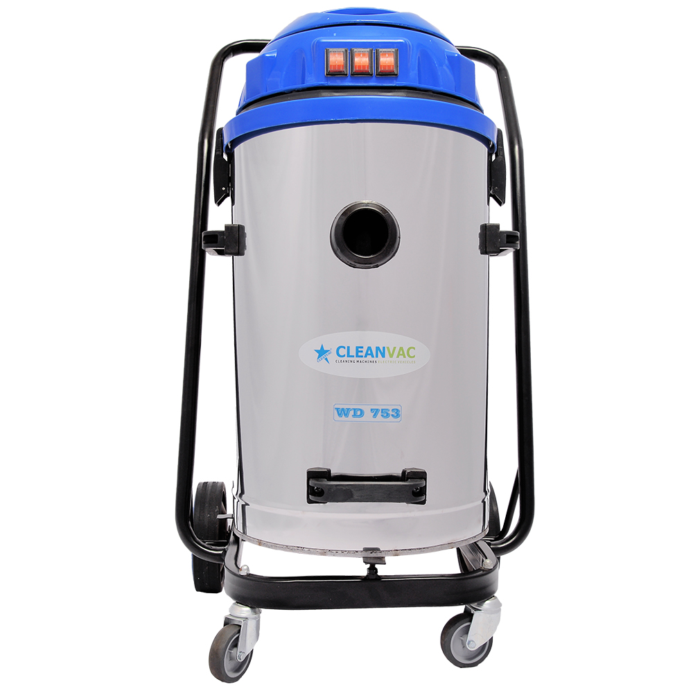 Cleanvac WD-753 S Industrial Type Vacuum Cleaner with Wide Tank Inlet